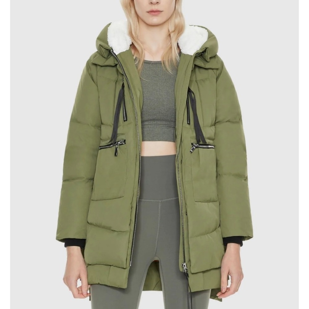 Orolay 092 Universe Womens Thickened Down Jacket Hooded Coat Olive‎ Green XS